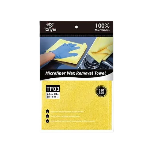 Tonyin 380gsm Wax Removal Microfiber Towel